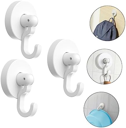 PRETYZOOM 3pcs Adhesive Hooks for Shower and Kitchen 1