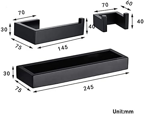 Shower Shelves Black Bathroom Hardware Set