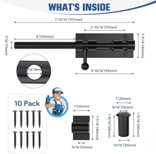 Mbotnee High-Quality Gate Bolt Latch