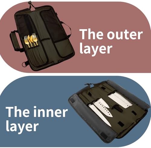 EHRGK Chef Knife Roll Bag with 13 Slots
