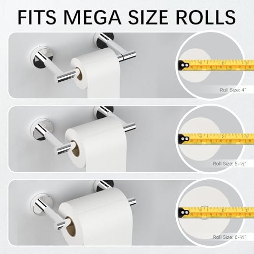 Sturdy and Stylish Double-Post Toilet Paper Holder