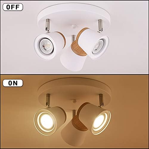 TeHenoo 3-Light Ceiling Spotlight with Bamboo Accent