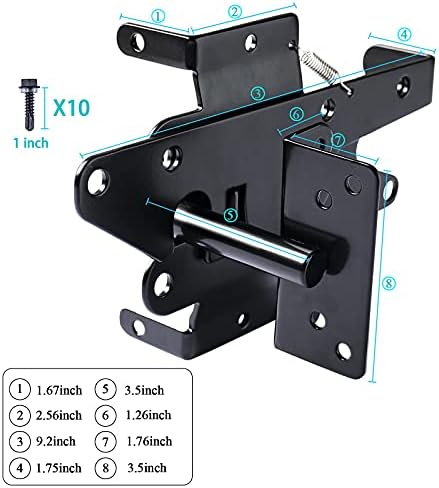 Durable Self-Closing Gate Latch for Outdoor Spaces