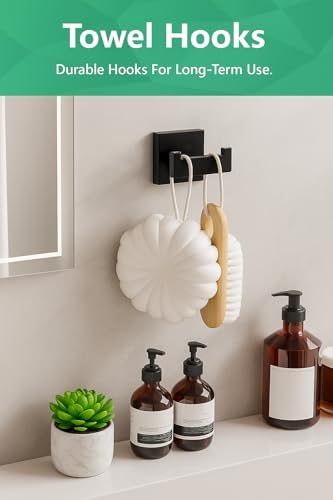 INDARE Matte Black 5-Piece Bathroom Hardware Set