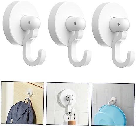 PRETYZOOM 3pcs Adhesive Hooks for Shower and Kitchen 1