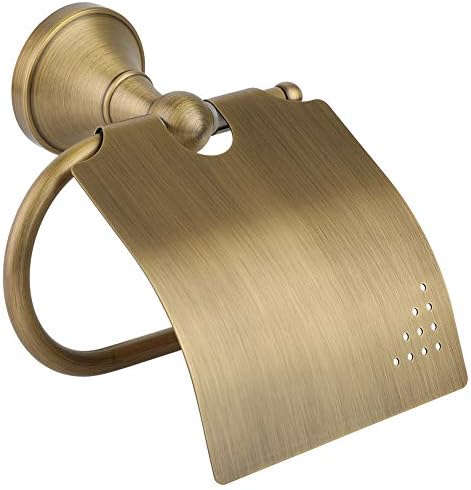ViaGasaFamido Brass Toilet Paper Holder with Lid 1
