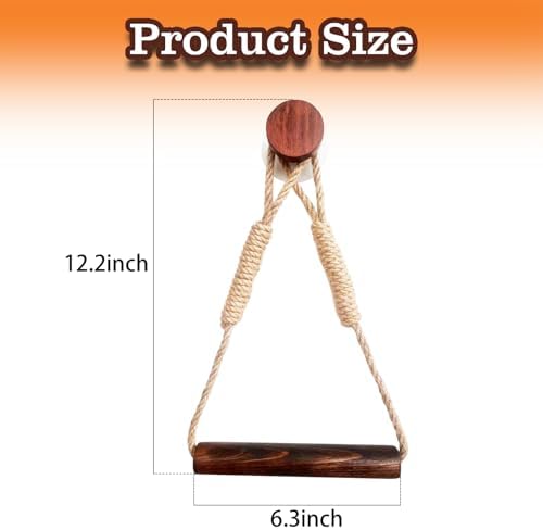 Boho Paper Towel Holder with Jute Rope and Beech Wood 1