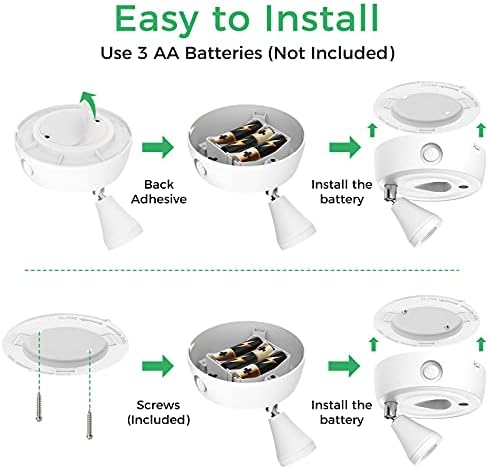 Olafus 4 Pack Wireless Spotlight Indoor LED Lights