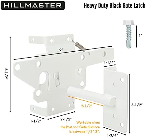 HILLMASTER Heavy Duty Self-Locking Gate Latch