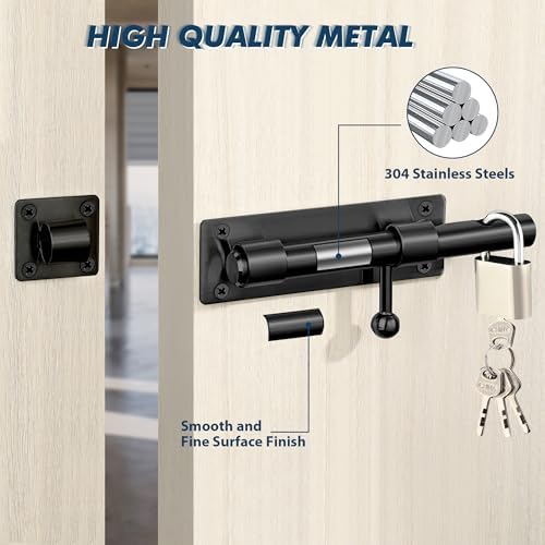 Heavy Duty Gate Latch 8inch alg304 SS Matte Black