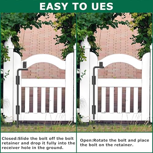 18-inch Heavy Duty Cane Bolt Gate Drop Rod Kit with Square Design