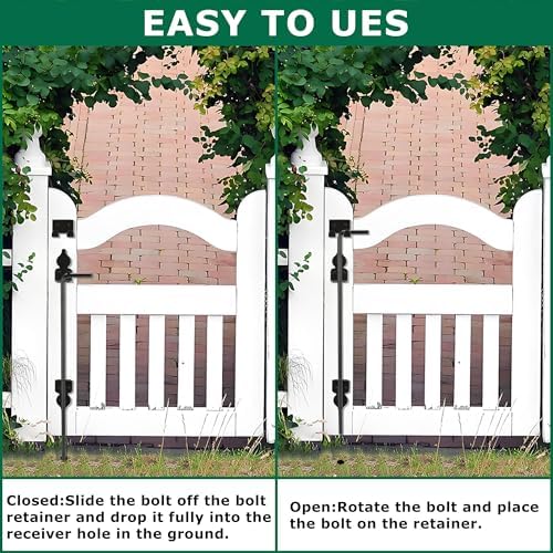 URDOGSLDurable Cane Bolt Gate Drop Rod for Vinyl Fences 12 Weatherguard Protection