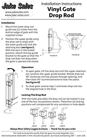 Secure Durable Vinyl Fence Drop Rod for Double Gates