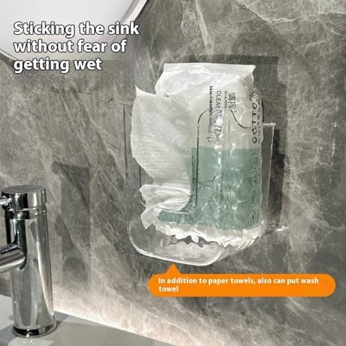 Multi-Functional Wall-Mounted Tissue Box No Punching Suction Cup