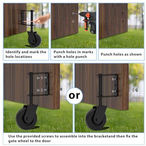 Heavy Duty Gate Wheel 150 Lbs Capacity Perfect for GateFarmFence