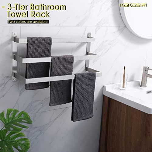 KOKOSIRI 3-Tier Towel Shelf Brushed Nickel