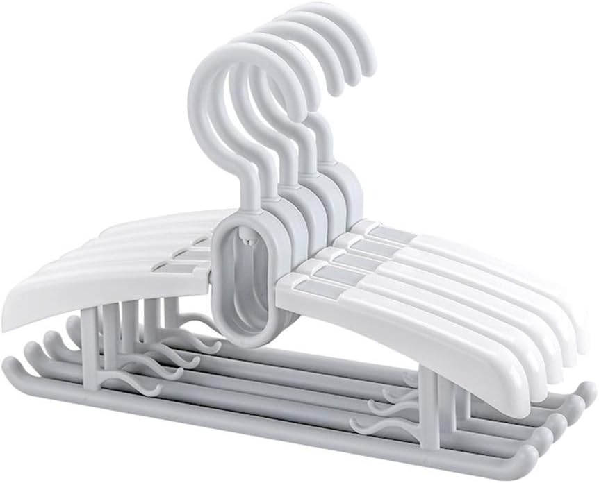 TBLOTYD Non-Slip Plastic Hangers Adjustable Size Grey 50 Pack