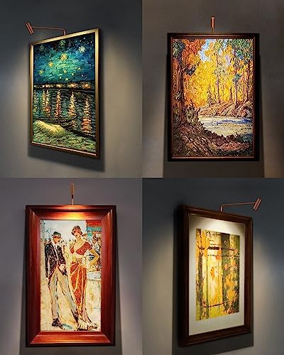 URTOM Dimmable Copper Picture Frame Light with Remote Control and Timer