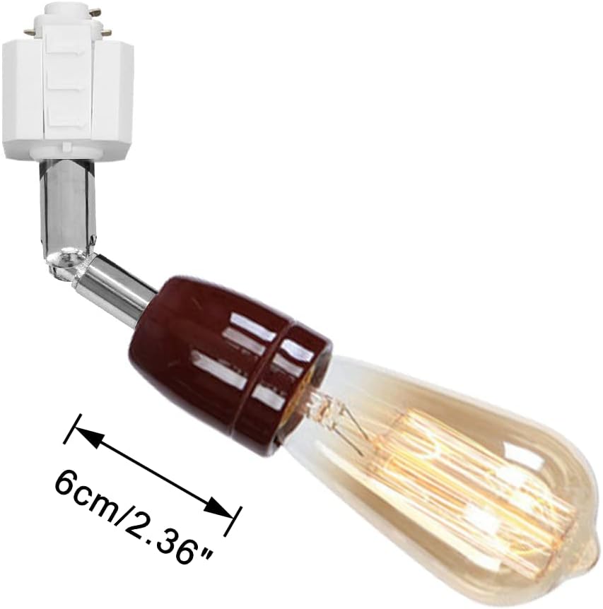 KAYYELAMP Set of Three Brown Track Lighting Pendants with Adjustable Angle