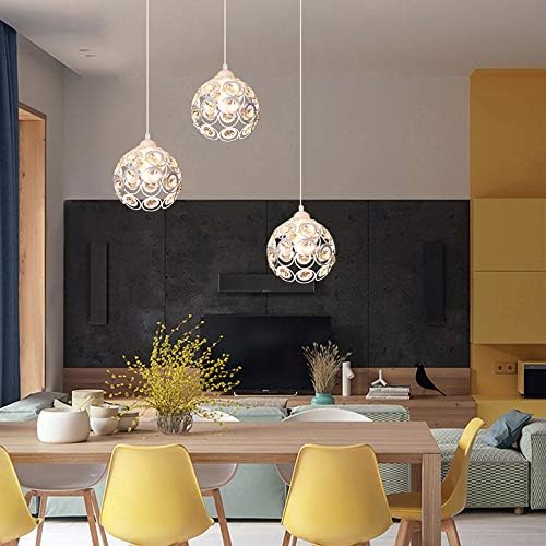 SKIVTGLAMP 3-Light Dimmable Pendant Light with Crystal Shade 1
