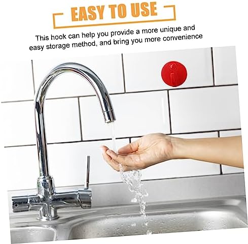 VILLCASE Red Adhesive Hooks Set 20pcs