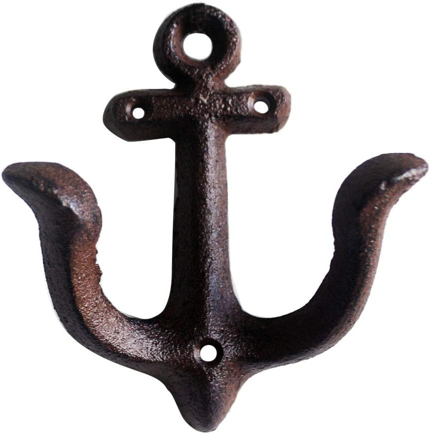 KiaoTime Nautical Rope Toilet Paper Holder with Anchor Hook Design