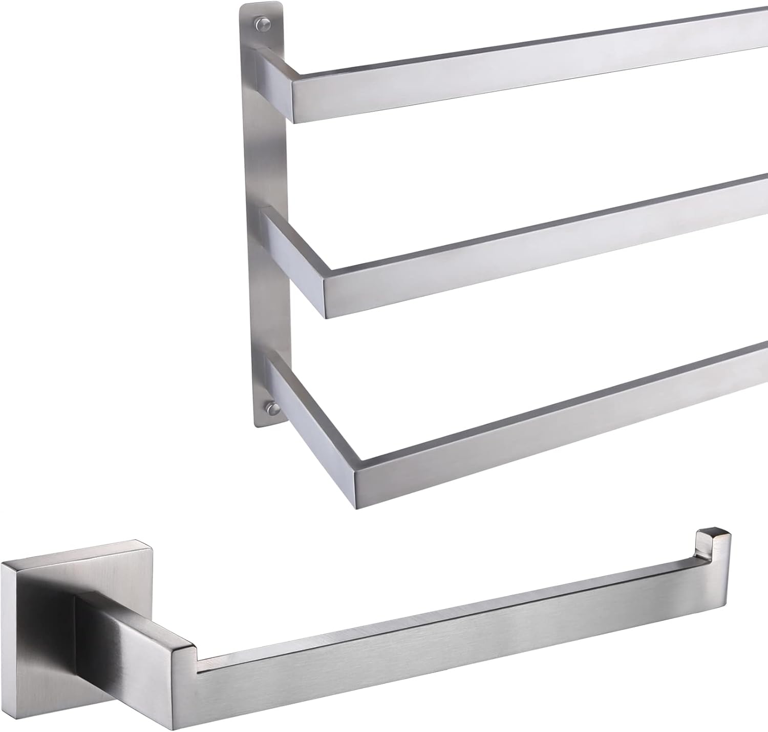 KOKOSIRI 3-Tier Towel Shelf Brushed Nickel