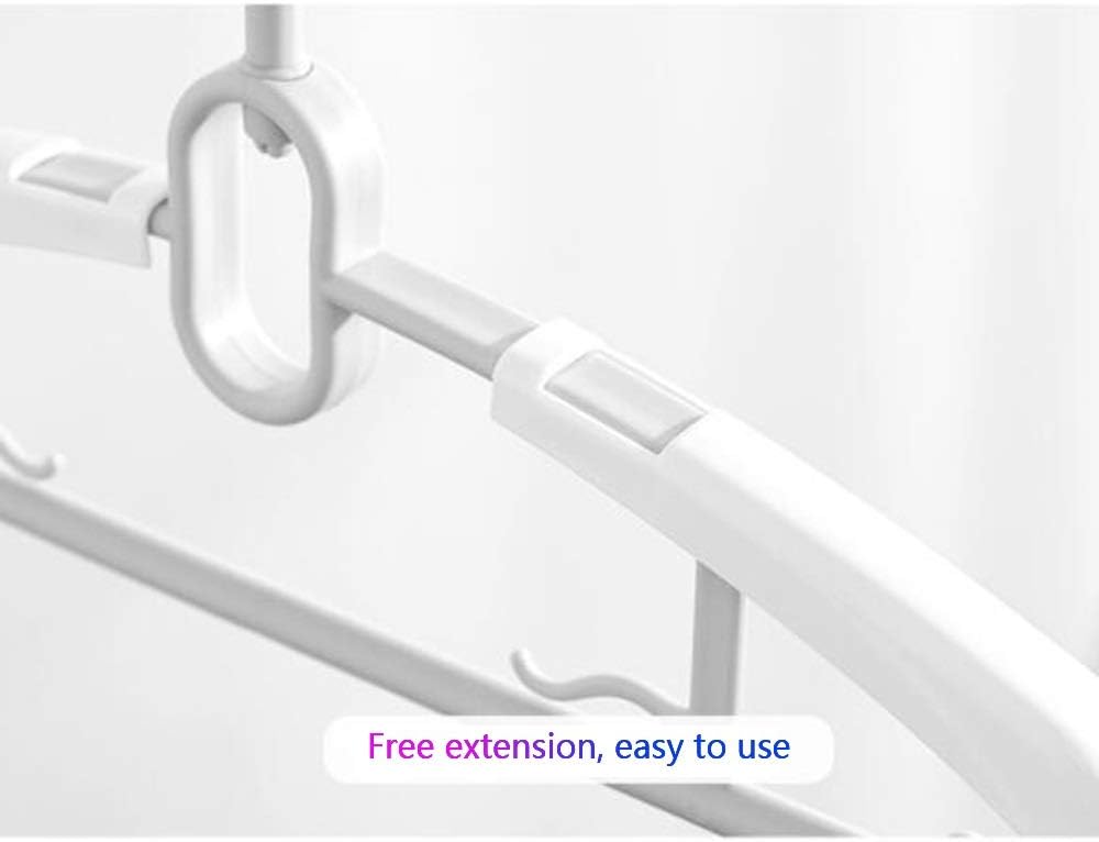 TBLOTYD Non-Slip Plastic Hangers Adjustable Size Grey 50 Pack
