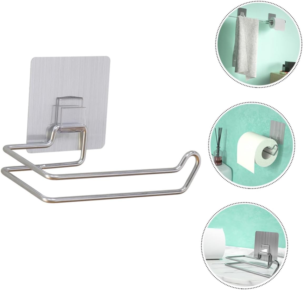 Alipis Aesthetic Stainless Steel Roll Paper Holder for Home Office and Bathroom