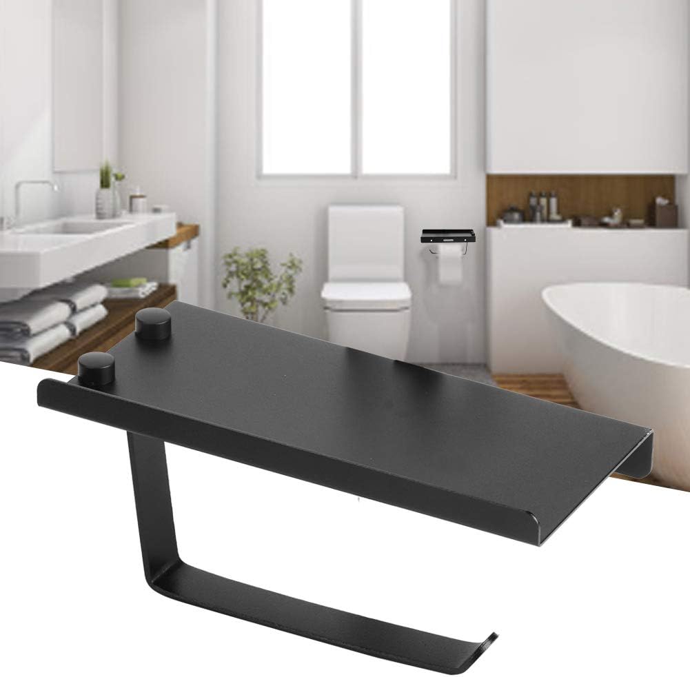 Duokon Toilet Paper Holder with Storage Shelf