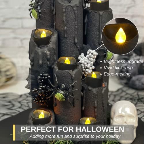 Homemory Flameless LED Black Tea Lights 24-Pack