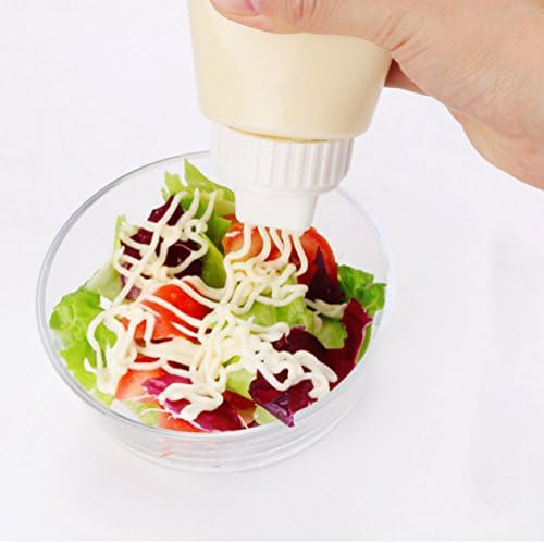 MXY 5 Hole Salad Vinegar Ketchup Dispenser 380ml White