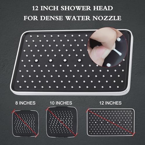 Filtered Shower Head 12 Square Rain Combo