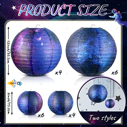 Hortsun Galaxy Print Paper Lanterns 20 Pack