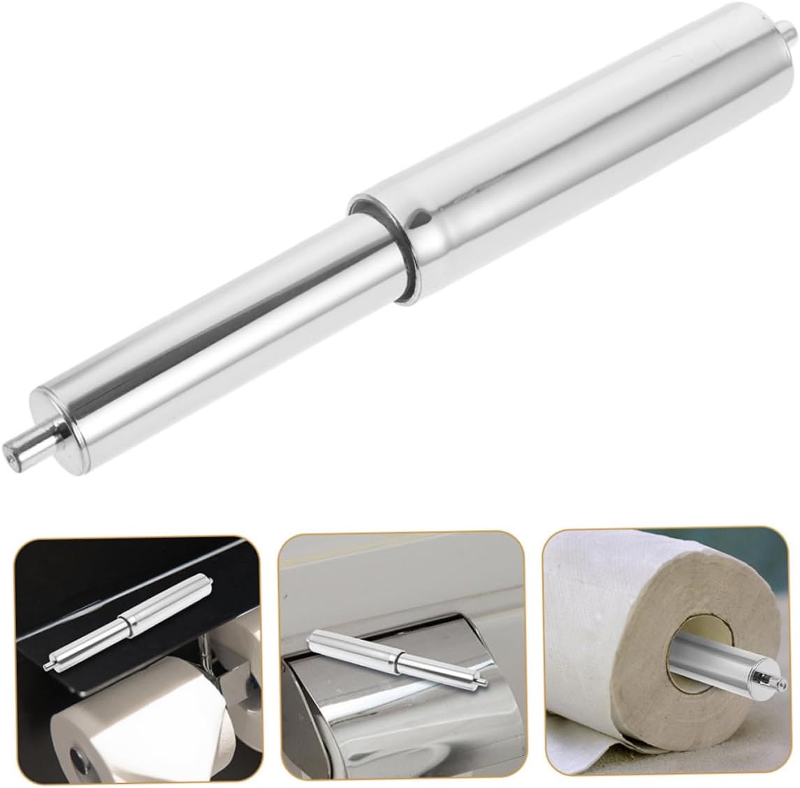 2pcs Toilet Paper Spring Rods Replacement for Black Holder Easy Install 1
