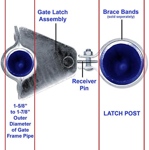 Jake Sales Secure Gate Latch with 2-Brace Bands JG-221