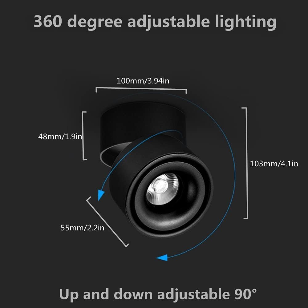 Yodaba 10W COB LED Ceiling Spotlight - 360 Adjustable Wall Light