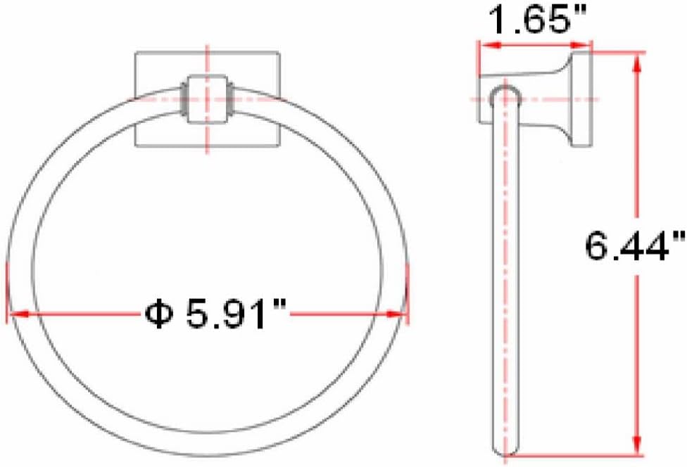Design House 539239 539247 Oil Rubbed Bronze Towel Ring Toilet Paper Holder Set