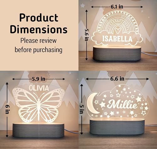 Customized Baby Night Light with Name and Design
