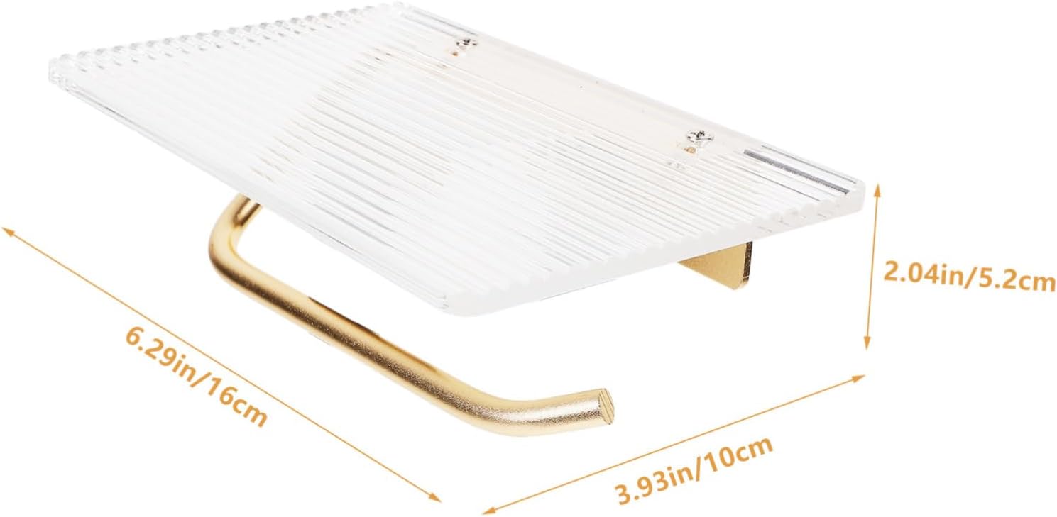 OSALADI Wall-Mounted Paper Towel Holder with Phone Shelf Durable and Space-Saving