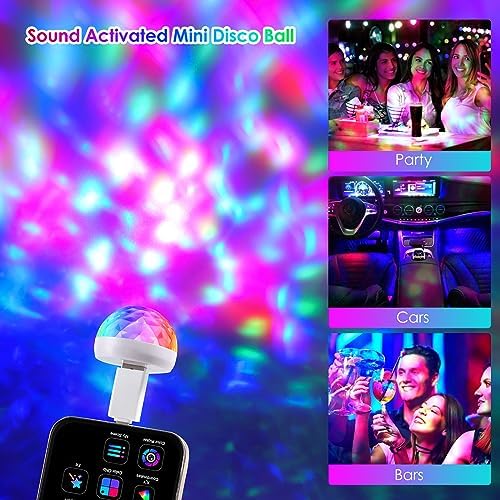 Orlabno USB Mini Disco Ball Light - Festive Party Decor 1