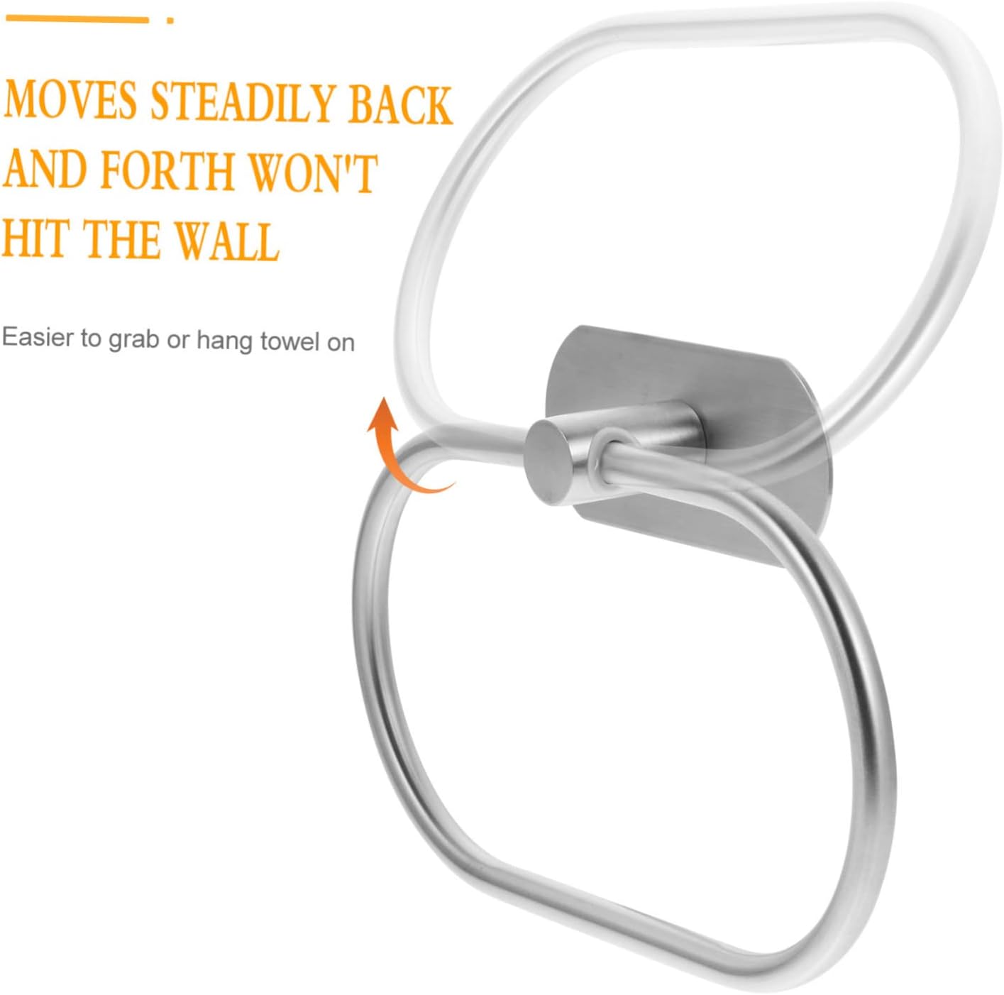 CRILSTYLEO Oval Towel Holder Rustproof Modern Bathroom Hook
