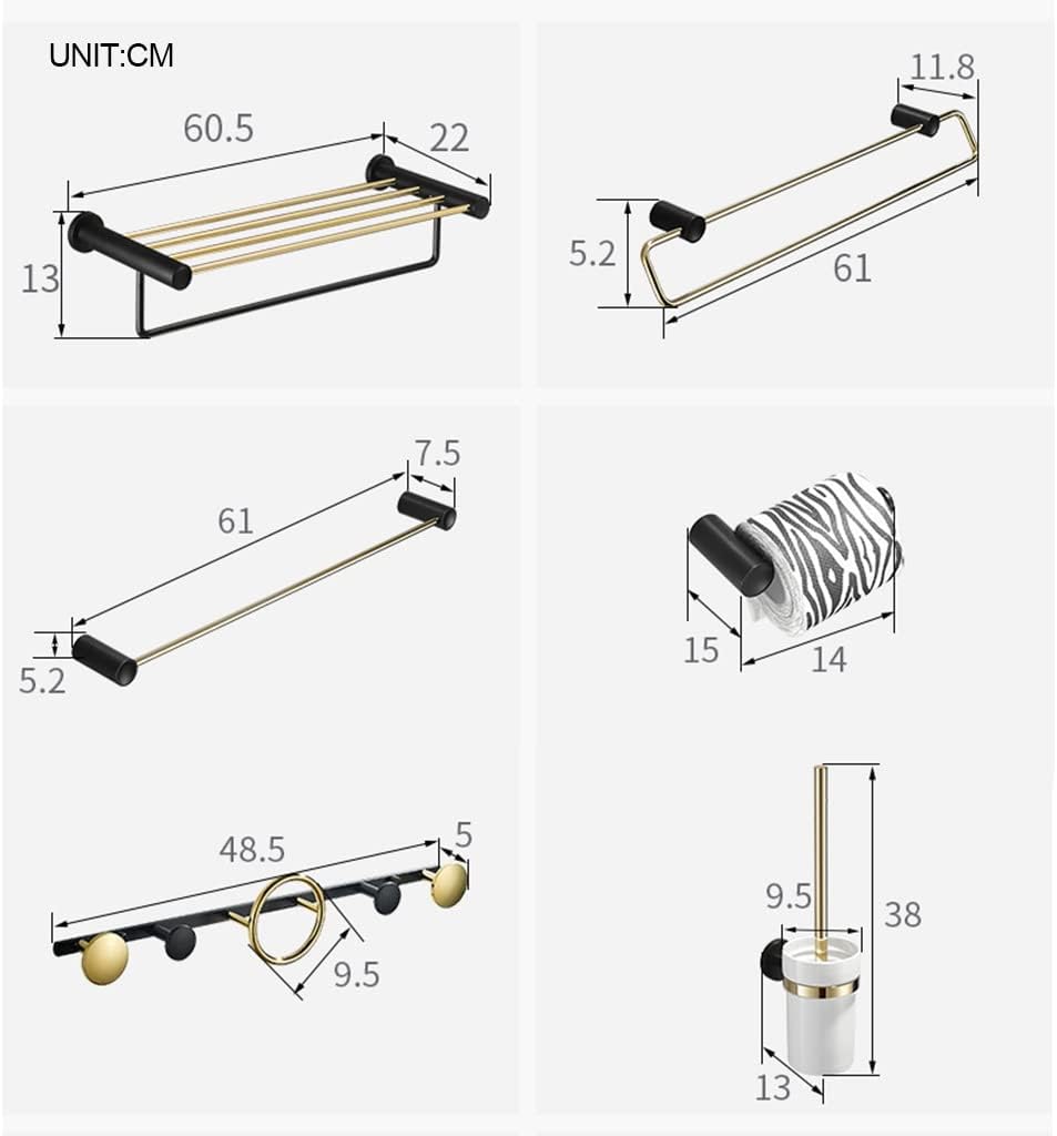 ANNBKA Black Gold Bathroom Hardware Set 1