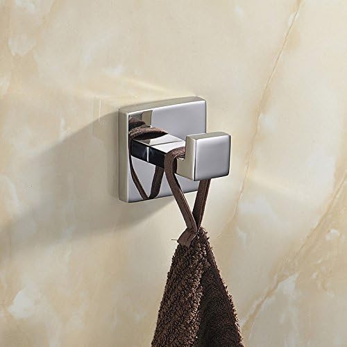 AUSWIND Solid Square Polished Robe Hook Wall Mount