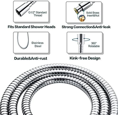 BRIGHT SHOWERS Dual shower head combo with grab bar