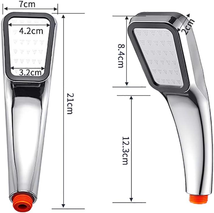 High-Pressure Handheld Shower Head with 300 Holes Orange