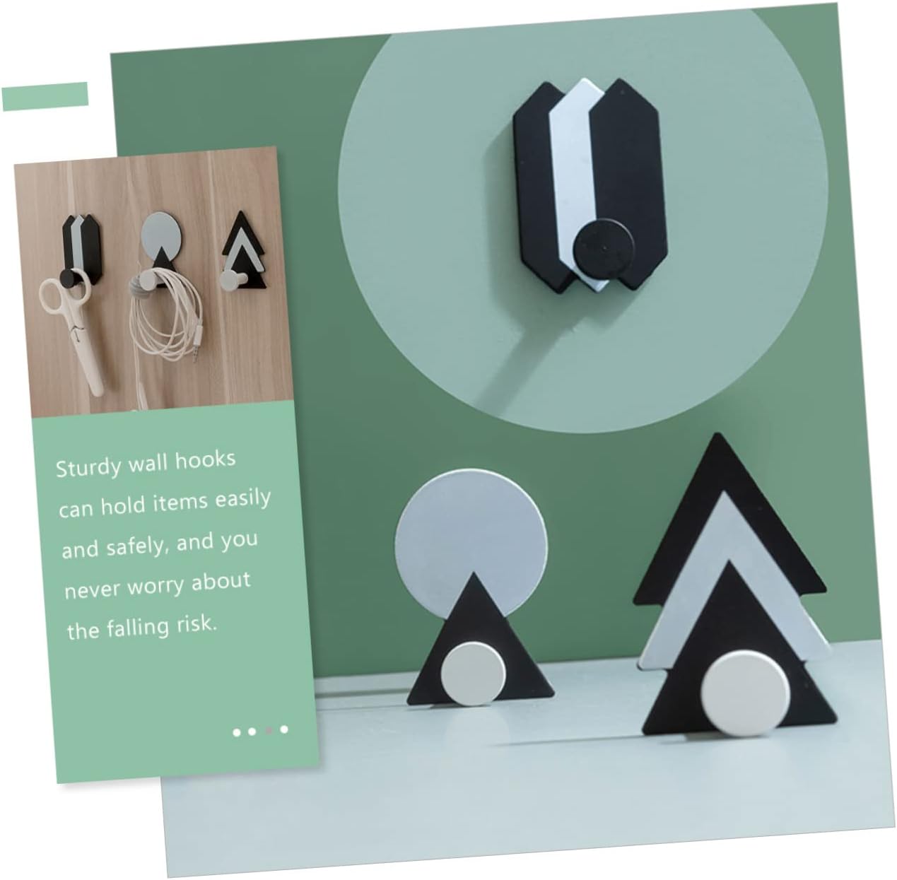 Amosfun 4-Pack Adhesive Wall Hooks for Towels Kitchen Bathroom and Entryway