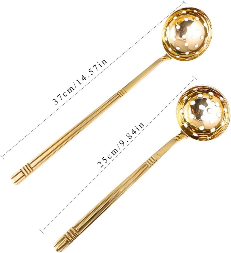 Copper Cooker Skimmer with Colander Ladle Strainer