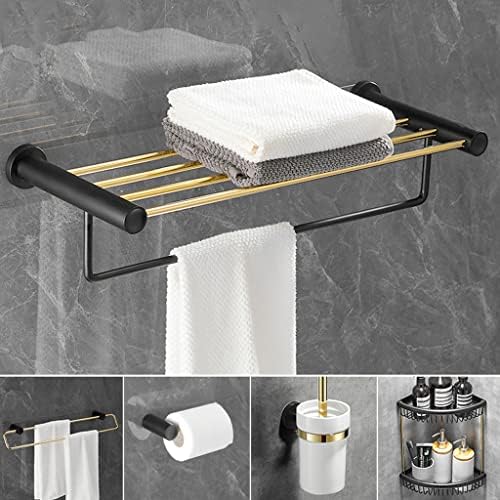 ANNBKA Black Gold Bathroom Hardware Set 1