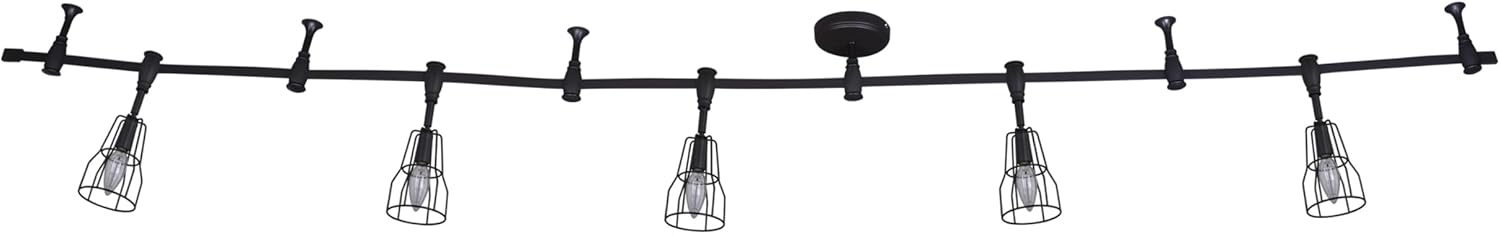 VAXCEL Milford 5-Light Track Lighting Kit Black